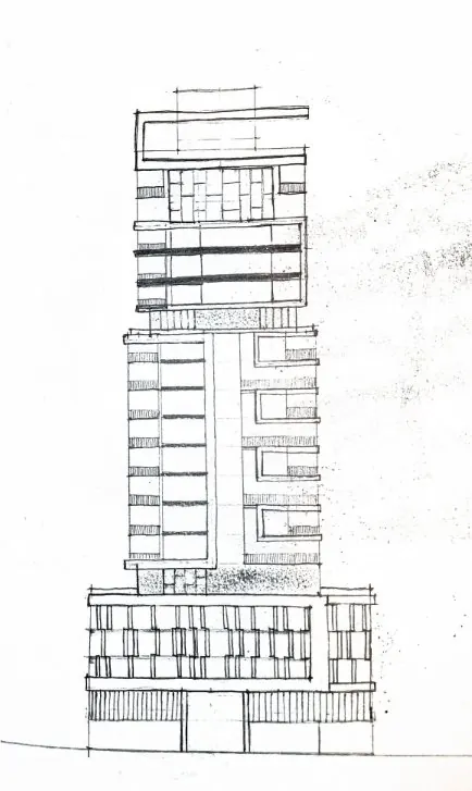 Croqui 01 — Elevação frontal